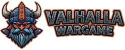 Viking-themed logo for Valhalla Wargame