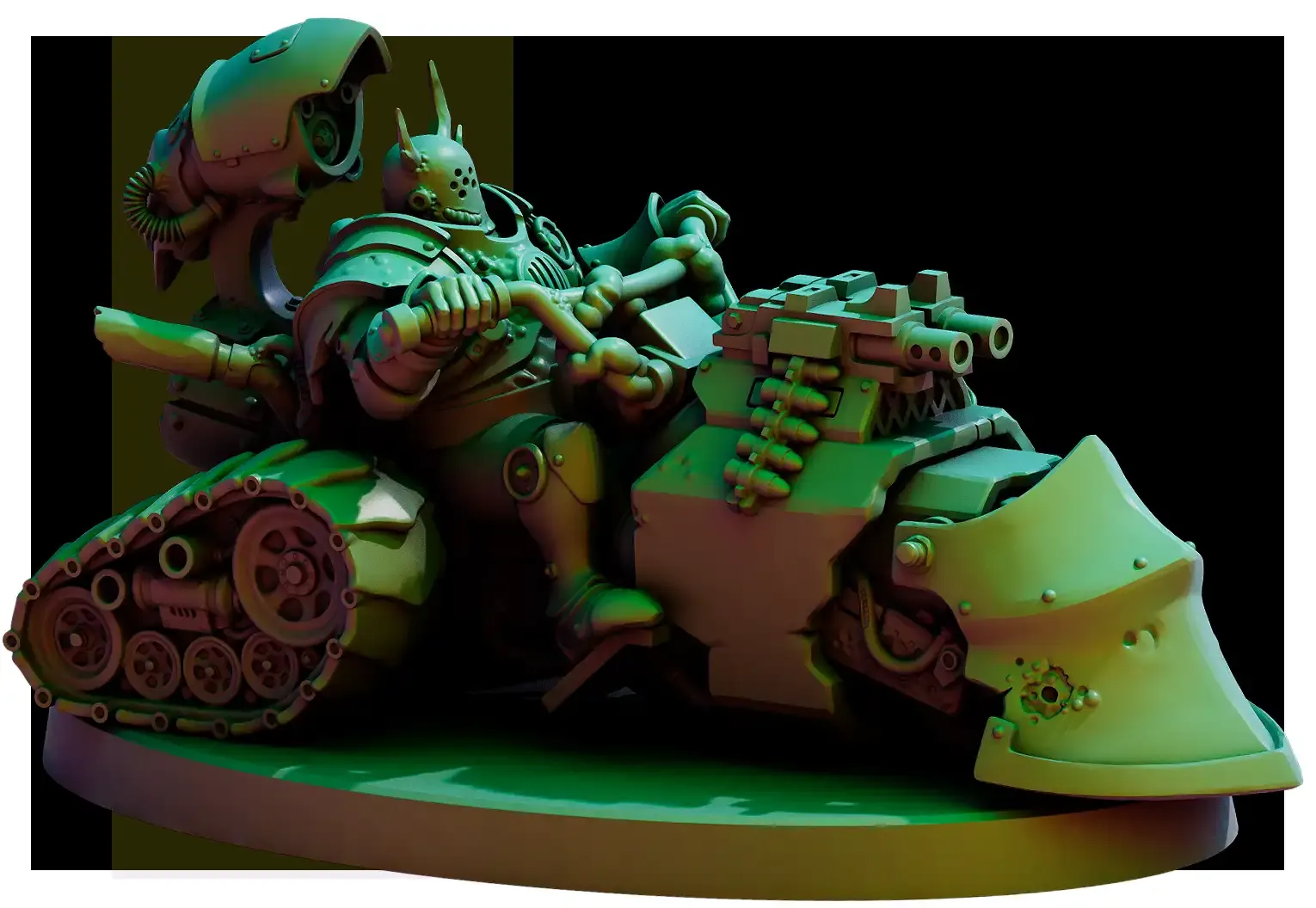 Miasmic Cohort Mounted Heralds by Red Pilgrim | 3D Print Miniatures | Proxy Miniature - Image 7