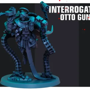 Front view of 3D printed Brutes team, a 32mm proxy miniature designed by Red Pilgrim