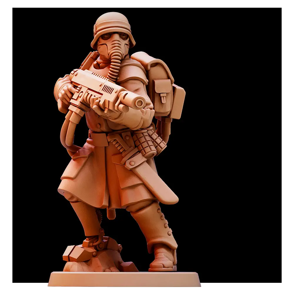 Iron Phalanx Veterans by red pilgrim, 3D print miniatures, proxy miniature, 3D printed miniatures