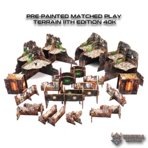 Shop pre-painted matched play terrain 11th edition at Valhalla Wargame. Discover transparent acrylic footprints and fast-assembly 3mm plywood ruins